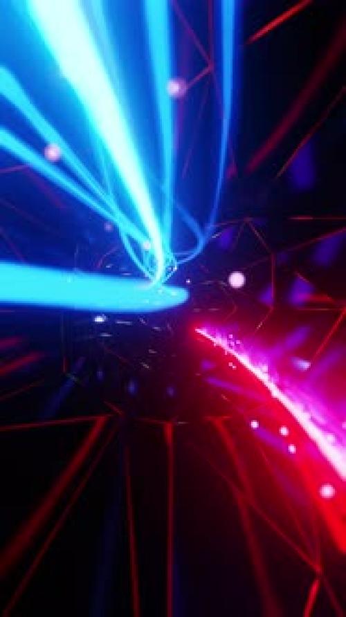 Videohive - Magic particles fly through the tunnel. Vertical looped video - 48261823 - 48261823