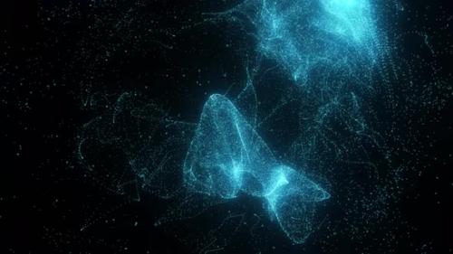 Videohive - Abstract background with animation of flying and flickering particles as bokeh of light. - 48261850 - 48261850