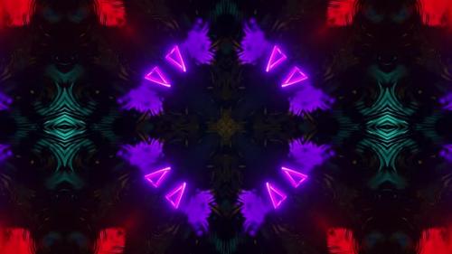 Videohive - Colorful abstract design with star in the center. Kaleidoscope VJ loop - 48261922 - 48261922