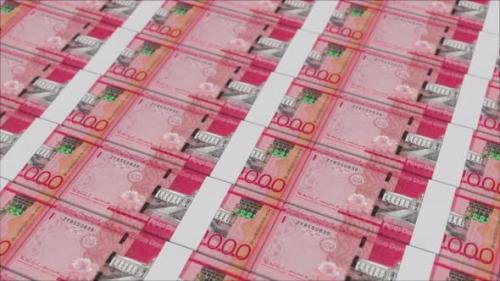 Videohive - 1000 DOMINICAN PESO banknotes printed by a money press - 48262104 - 48262104