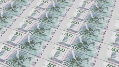 Videohive - 500 BELARUSIAN RUBLE banknotes printed by a money press - 48262128 - 48262128