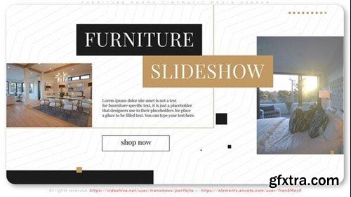 Videohive Furniture Promo Cinematic Media Opener 48583699