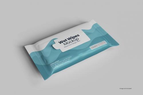 Premium PSD | Wet wipes mockup Premium PSD