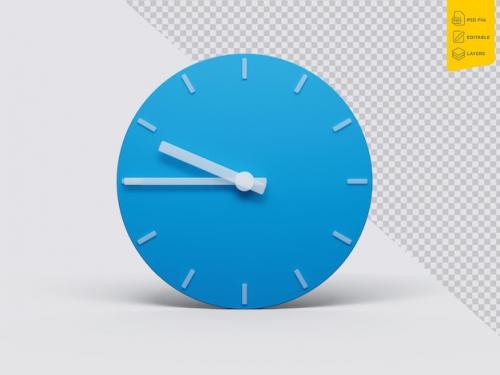 Premium PSD | Minimal clock time 0945 o39clock or nine forty five on white background 3d illustration Premium PSD