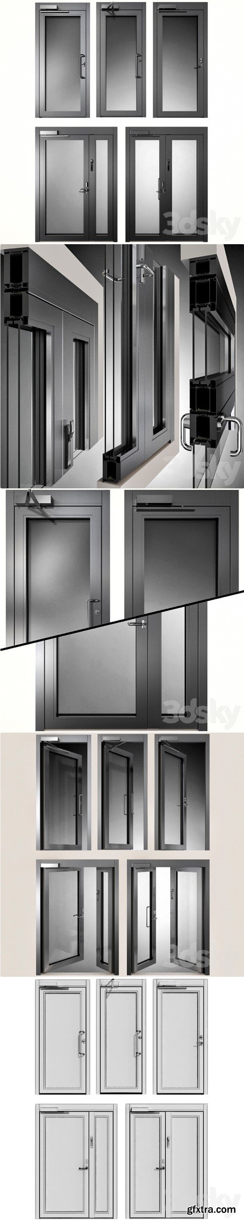 Metal fire doors