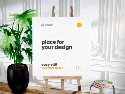 Atelier Painter with Plant Stand Mockup 02 642572189