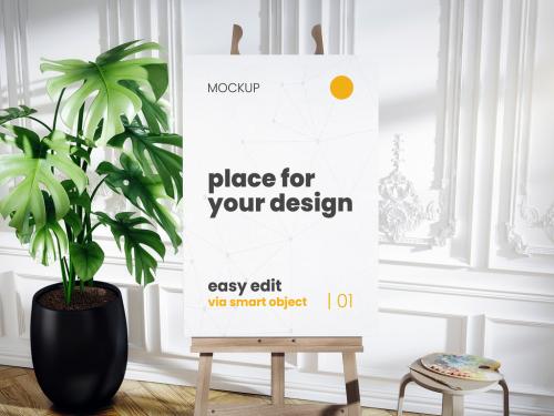 Atelier Painter with Plant Stand Mockup 01 642570945