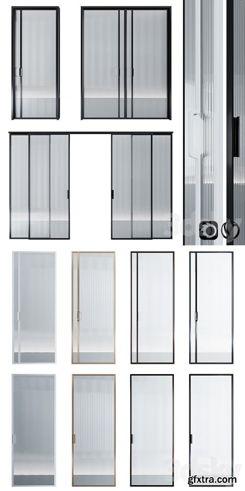 Glass door pocket and swing system