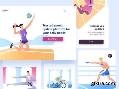 Go Sports Illustration Ui8.net