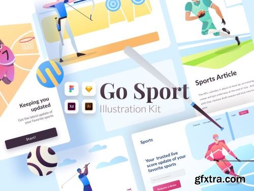 Go Sports Illustration Ui8.net