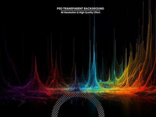 Premium PSD | Music sound concept transparent background Premium PSD