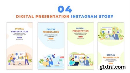 Videohive Animated Flat Character Digital Presentation Instagram Story 48621909
