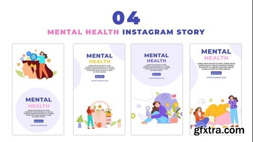 Videohive Vector Mental Health Scene Instagram Story 48620371