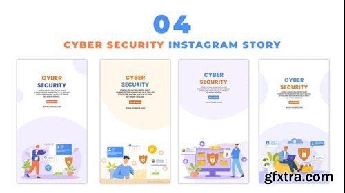 Videohive Cyber Security Awareness Cartoon Character Instagram Story 48623567