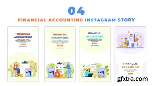 Videohive Financial Accounting Cartoon Design Animated Character Instagram Story 48623333