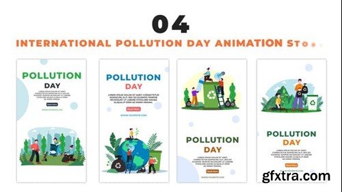 Videohive Celebrating International Pollution Day Cartoon Avatar Instagram Story 48626350