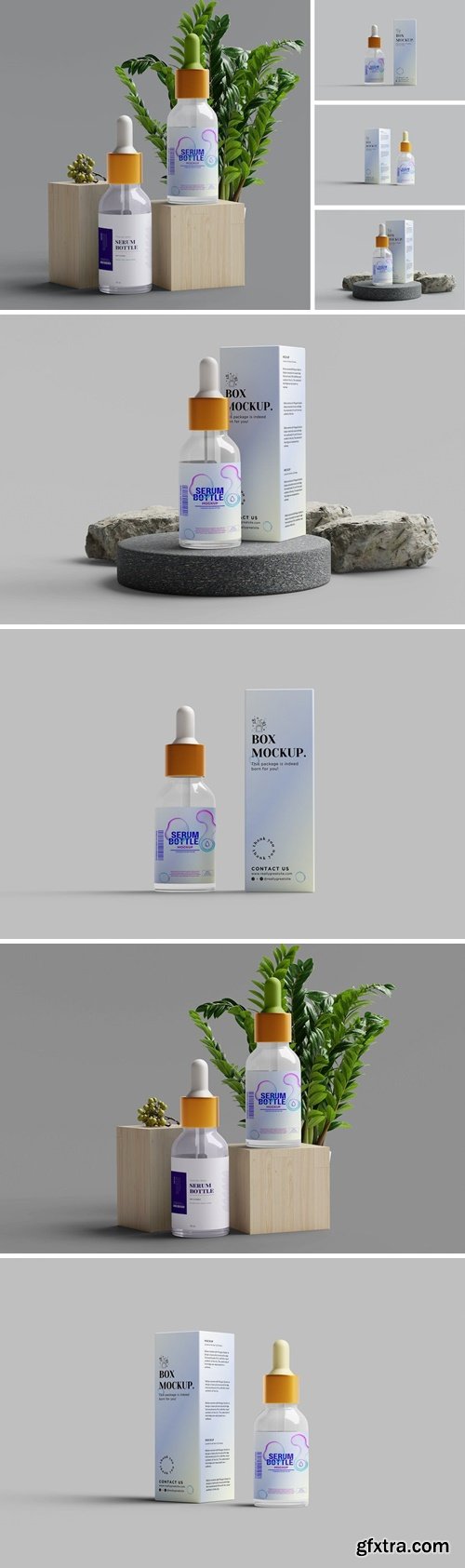 Serum Bottle Mockups NQDXPAD