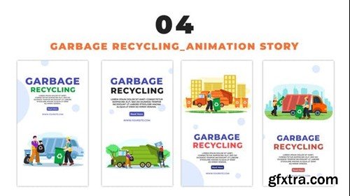 Videohive Garbage Recycling Cartoon Avatar Instagram Story 48626604