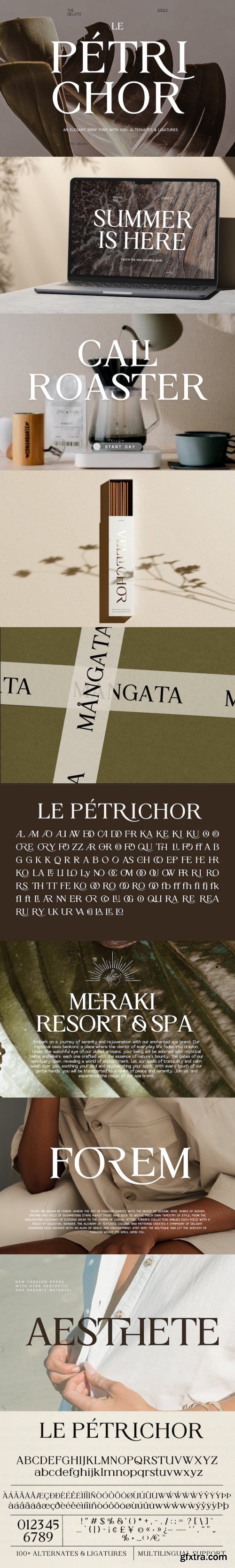 LE PÉTRICHOR Modern Minimal Elegant Serif Font