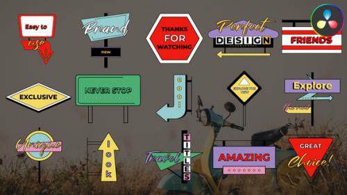 Videohive - Signs and Pointers Titles for DaVinci Resolve - 48286884 - 48286884