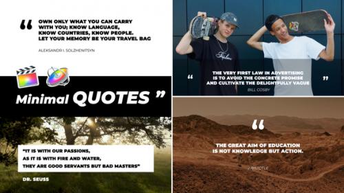 Videohive - Minimal Animated Quotes | FCPX - 48135076 - 48135076