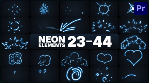 Videohive - Neon Elements for Premiere Pro - 48310944 - 48310944