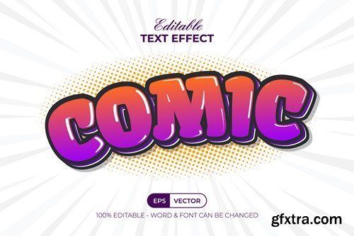 Comic Text Effect Style C7XMB44