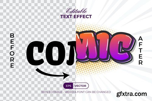 Comic Text Effect Style C7XMB44