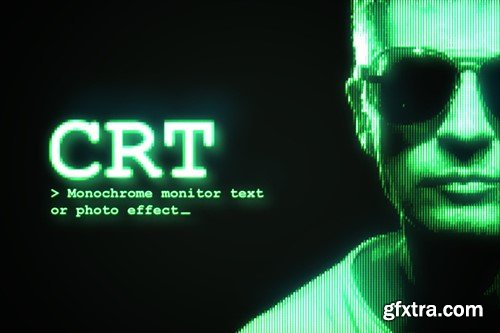 CRT Monochrome Text and Photo Effect S9G3VXX