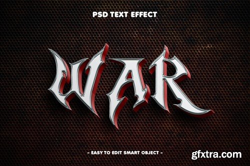 War Metal 3d Layer Style Text Effect TCB2PN7