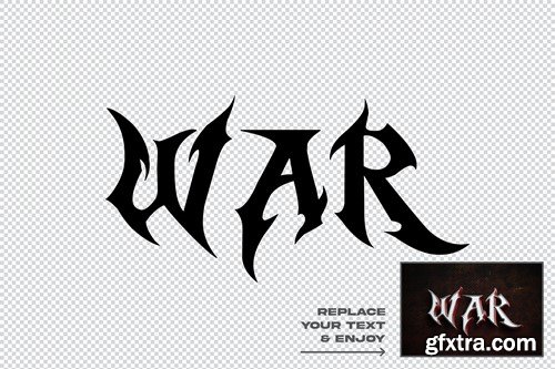 War Metal 3d Layer Style Text Effect TCB2PN7