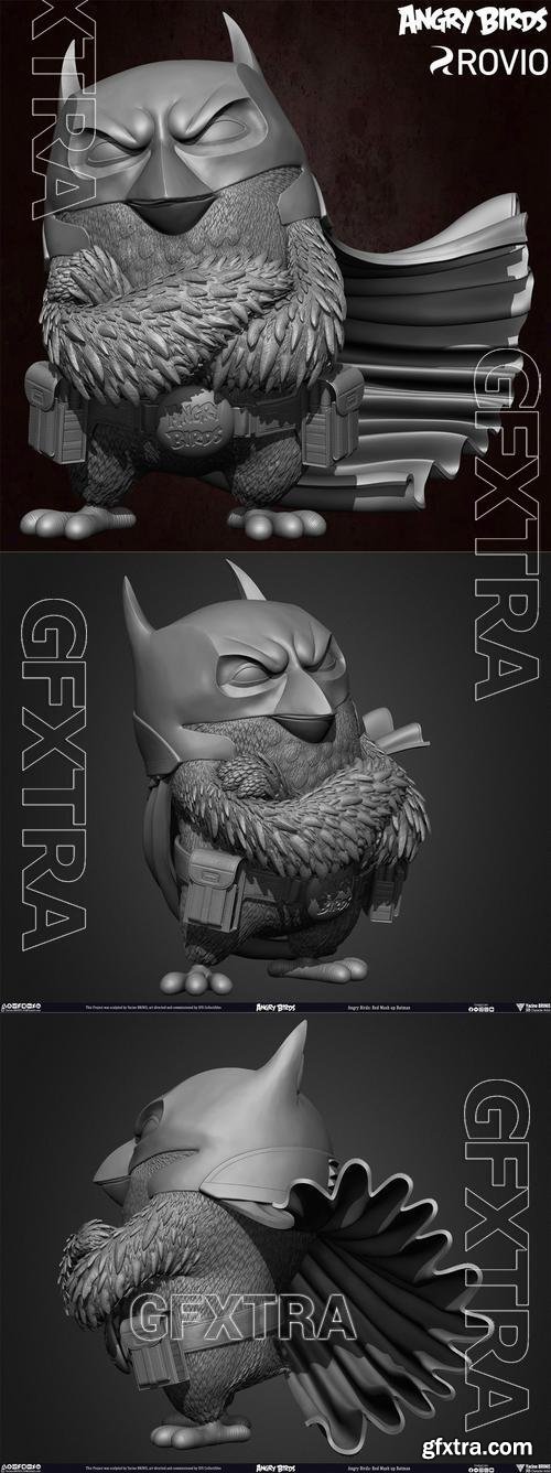 Red Mash-Up Angry Birds Batman &ndash; 3D Print Model