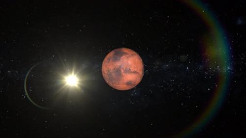 Videohive - Mars planet animation in space. 2390 - 48353134 - 48353134