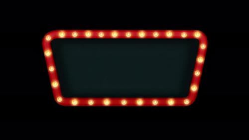 Videohive - Marquee Light Board Retro Neon Sign Abstract Banner or Signboard Modern Frame Background Light Board - 48353159 - 48353159