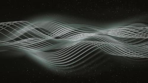 Videohive - Metal Smooth Lines and Particles - 48354572 - 48354572