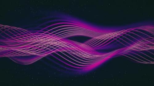 Videohive - Neon Smooth Lines and Particles - 48354573 - 48354573