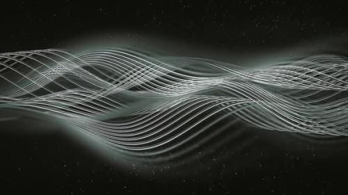 Videohive - Metal Smooth Lines and Particles - 48354575 - 48354575