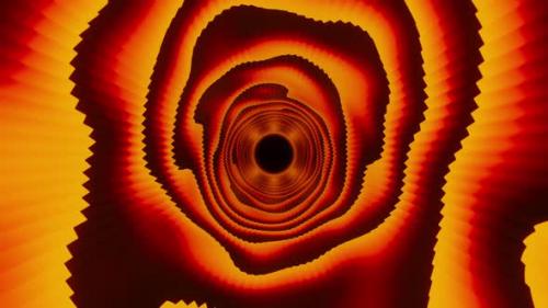 Videohive - Orange gradient tunnel with wave. Looped animation - 48355598 - 48355598