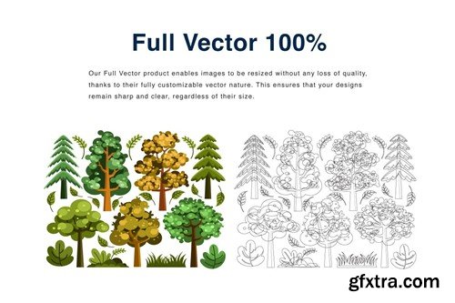 Tree Elements Vector Illustration 6RRP9ZP