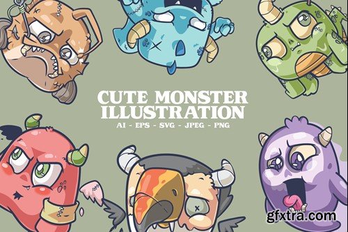 Cute Monster Illustration XPEHPW9