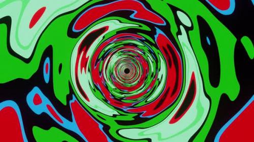 Videohive - Multicolored abstract circular tunnel design. Looped animation - 48355621 - 48355621