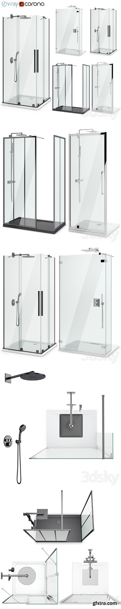 Showers Radaway, West One Bathrooms and Ideal set 124