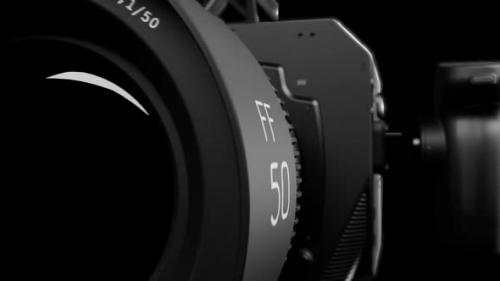 Videohive - animation of a video camera with a lens. there is an alpha channel - 48365087 - 48365087