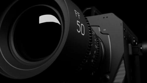 Videohive - animation of a video camera with a lens. there is an alpha channel - 48365095 - 48365095