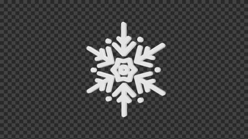 Videohive - 3D Snowflake Seamless Rotated V14 - 48366005 - 48366005