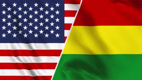 Videohive - Usa And Bolivia Flag Loop - 48366009 - 48366009