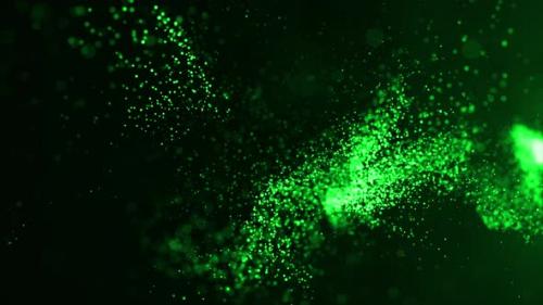 Videohive - Green Particle Sparks Background V5 - 48366038 - 48366038