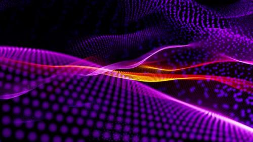 Videohive - Colorful Particles Wave Flow Background Loop V2 - 48366039 - 48366039