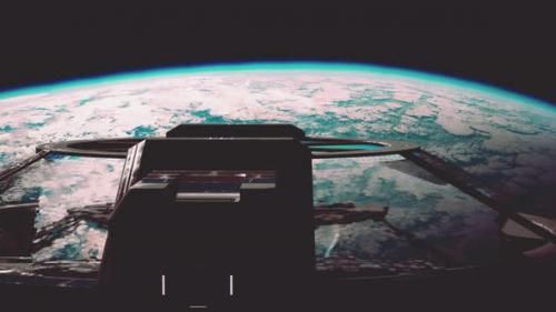 Videohive - Unidentified Alien Spaceship Flying in Space - 48367872 - 48367872