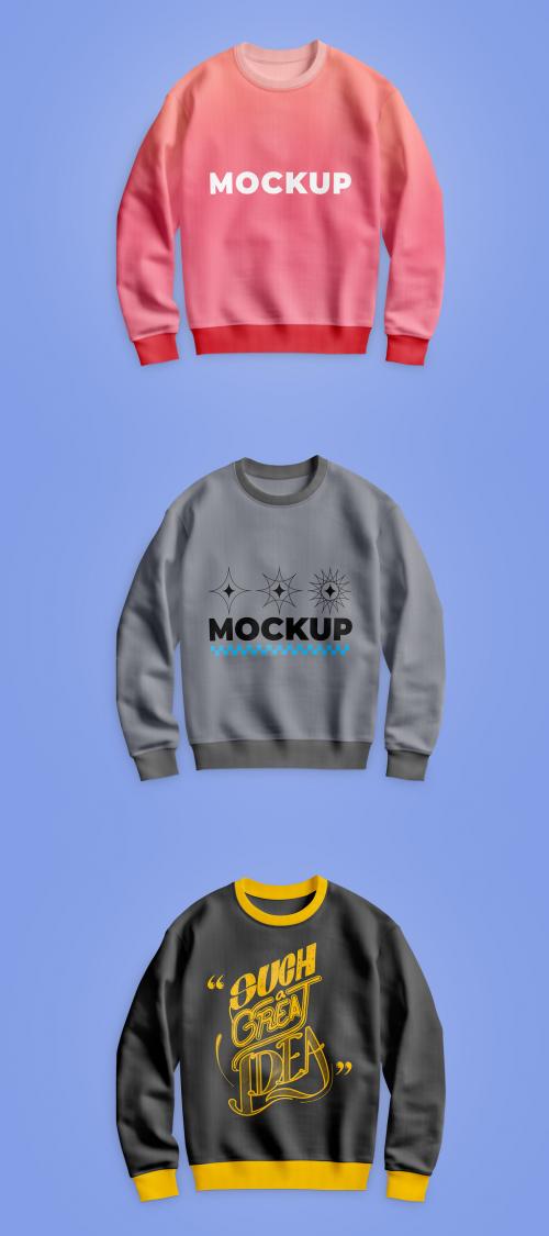 Sweatshirt Mockup - Top view 642477544